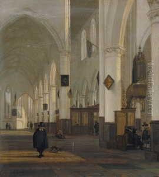 Kircheninterieur. Oil Painting by Emanuel de Witte