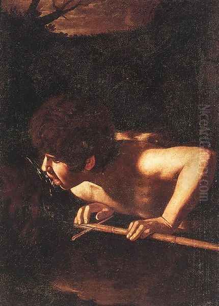 St. John the Baptist at the Well Oil Painting by Caravaggio