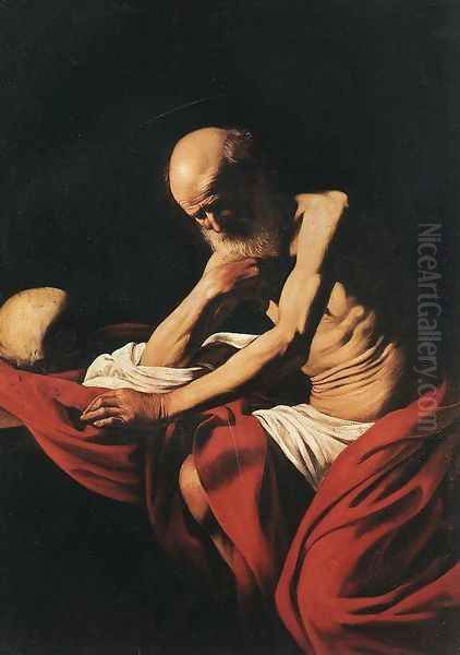 St. Jerome Oil Painting by Caravaggio