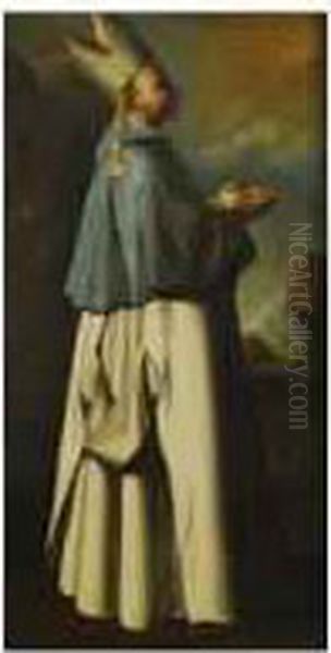 San Hugo Oil Painting by Francisco De Zurbaran