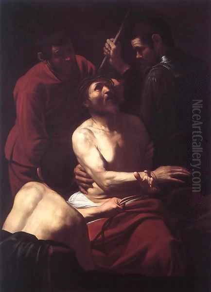 The Crowning with Thorns 2 Oil Painting by Caravaggio