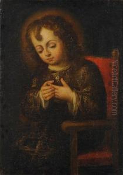 Le Christ Enfant Blesse Par Une Epine Oil Painting by Francisco De Zurbaran