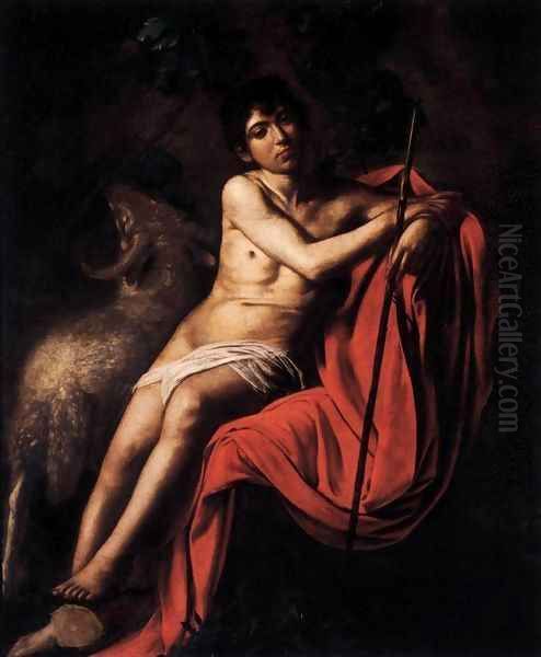 St John the Baptist Oil Painting by Caravaggio