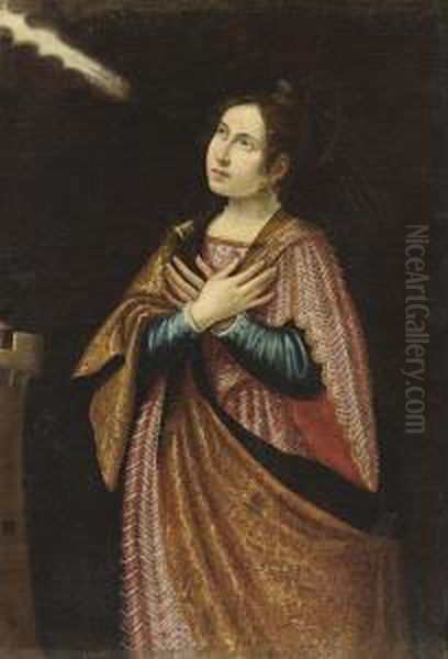 Saint Barbara Oil Painting by Francisco De Zurbaran