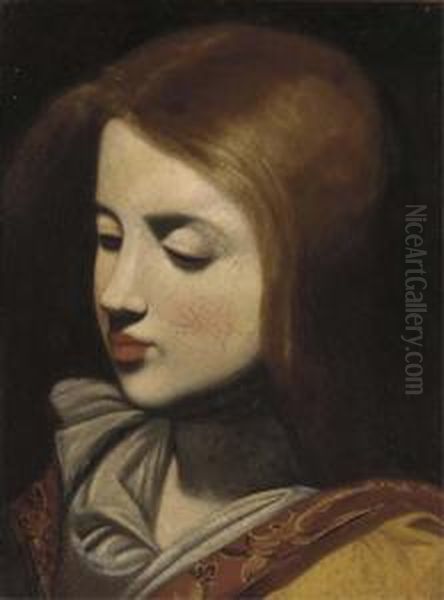 The Head Of A Girl: A Fragment Oil Painting by Francisco De Zurbaran