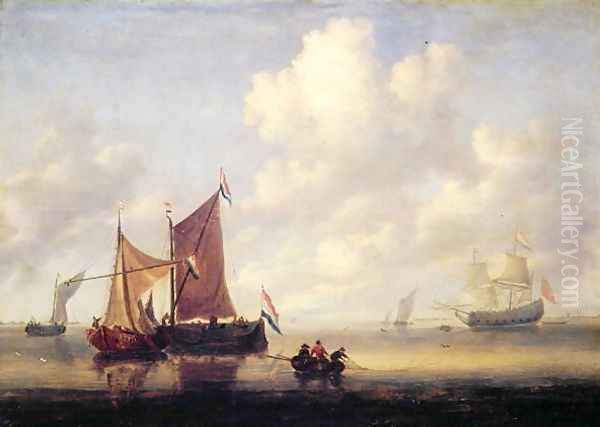 Seascape Oil Painting by Jan Van De Capelle