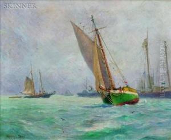 Harbor View Oil Painting by Walter Lofthouse Dean