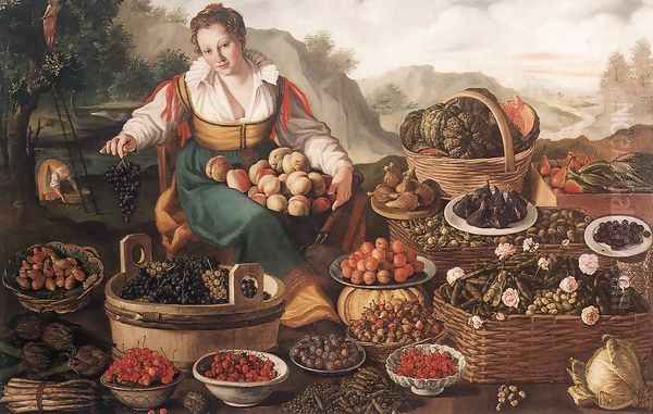 The Fruit Seller c. 1580 Oil Painting by Vincenzo Campi