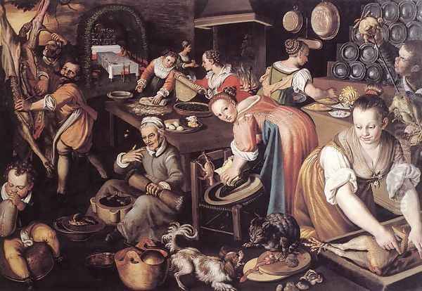 Kitchen 1580s Oil Painting by Vincenzo Campi