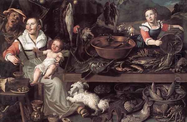 Fishmongers 1580s Oil Painting by Vincenzo Campi