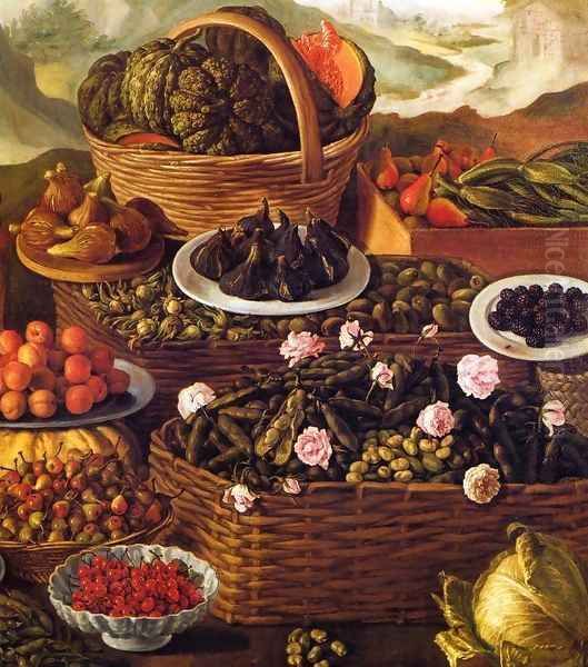 The Fruit Seller (detail) Oil Painting by Vincenzo Campi