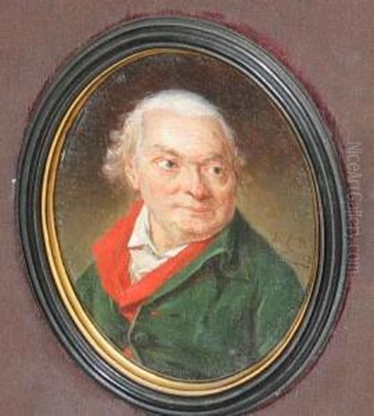 Autoportrait Presume Delartiste Oil Painting by Philibert-Louis Debucourt