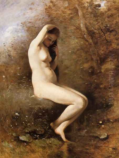 Venus Bathing, c.1873-74 Oil Painting by Jean-Baptiste-Camille Corot