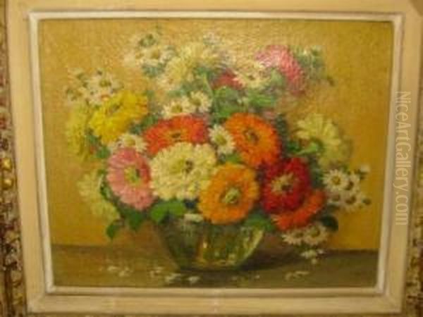 Zinnias by Maurice Decamps