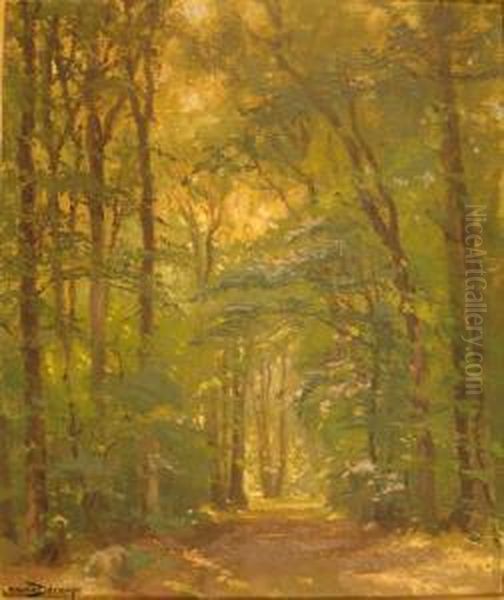 Le Chemin Boise Oil Painting by Maurice Decamps