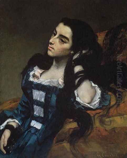 A Spanish Woman, 1855 Oil Painting by Jean-Baptiste-Camille Corot