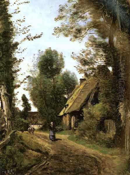 Saint-Quentin-Des-Pres(Oise), Pres Gournay-En-Bray Oil Painting by Jean-Baptiste-Camille Corot