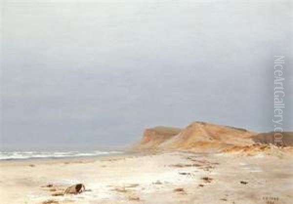 De Forest American, - Beach, Montauk,long Island Oil Painting by Lockwood Deforest