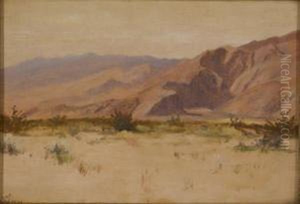 California Desert Landscape Oil Painting by Lockwood Deforest