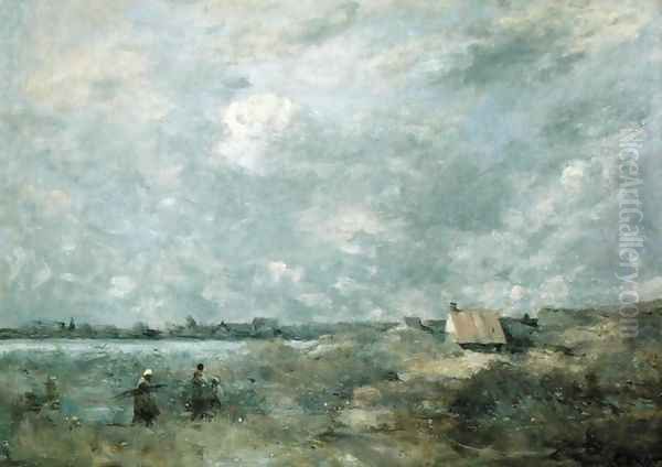 Stormy Weather, Pas de Calais, c.1870 Oil Painting by Jean-Baptiste-Camille Corot