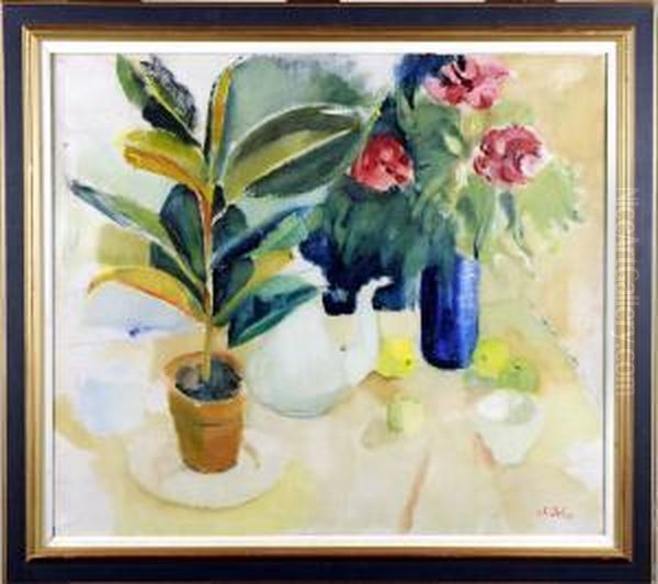 Nature Morte Aux Fleurs Oil Painting by Charles Dehoy