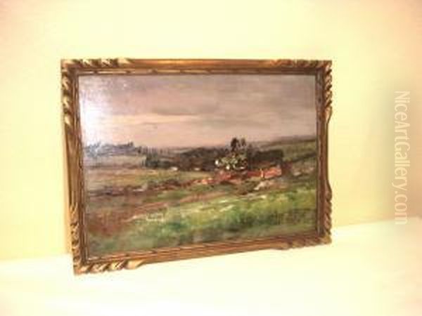 Vue Devillage Oil Painting by Charles Dehoy