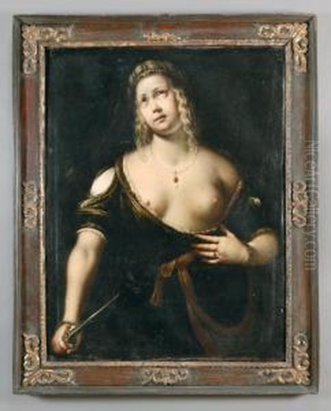 Lucrezia Romana Oil Painting by Francesco del Cairo