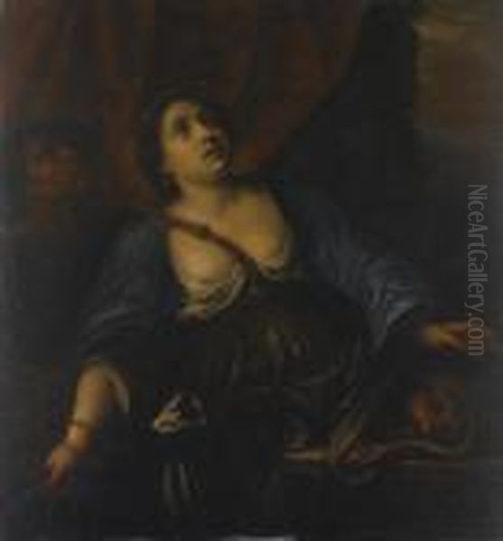 Giuditta Oil Painting by Francesco del Cairo