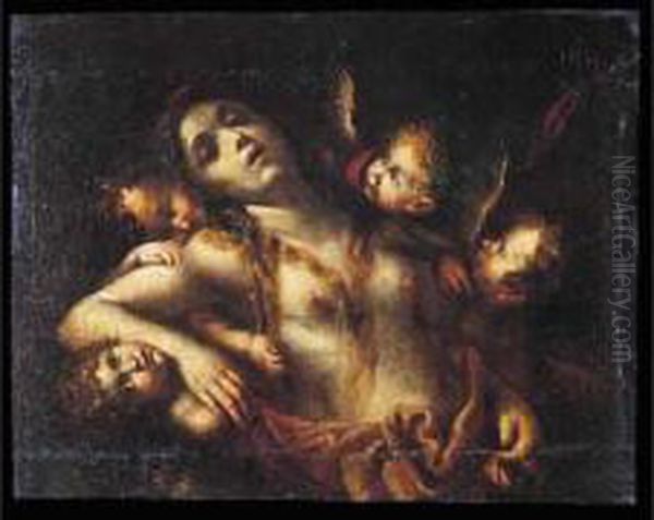 L'extase De Sainte Marie-madeleine Entouree D'anges. Oil Painting by Francesco del Cairo