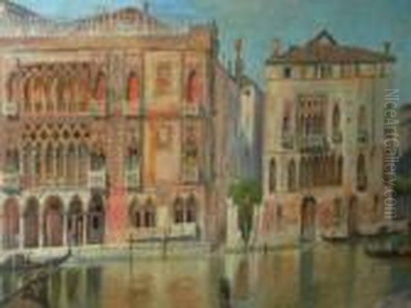 ''ca' D'oro Sul Canal Grande'' Oil Painting by Federico del Campo