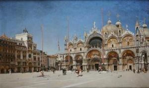 Saint Mark's Square Oil Painting by Federico del Campo