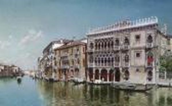 The Grand Canal With A View Of The Ca' D'oro, Venice Oil Painting by Federico del Campo