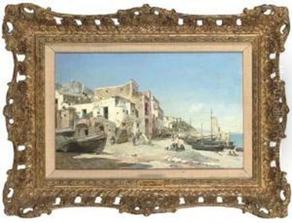 Capri Oil Painting by Federico del Campo