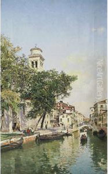 Canale A Venezia Oil Painting by Federico del Campo