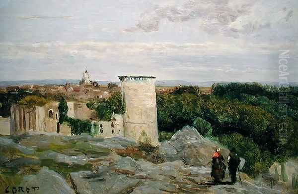 Castle of Falaise, c.1846 Oil Painting by Jean-Baptiste-Camille Corot