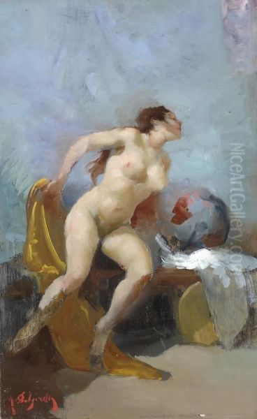 Nudo Di Donna Oil Painting by Alfredo Del Sordo