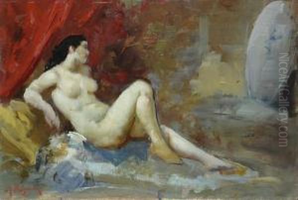 Nudo Di Donna Oil Painting by Alfredo Del Sordo