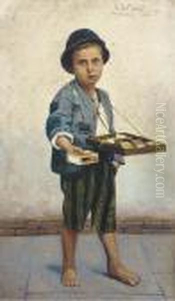 The Little Match Seller Oil Painting by Giulio Del Torre