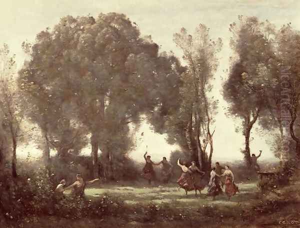 La Danse des Nymphes Oil Painting by Jean-Baptiste-Camille Corot