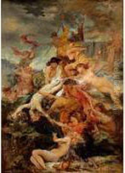 La Decadence De La Musique Oil Painting by Henry-Eugene Delacroix