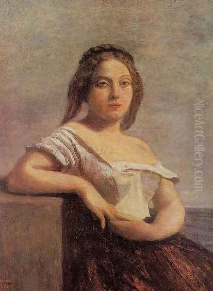 The Fair Maid of Gascony Oil Painting by Jean-Baptiste-Camille Corot