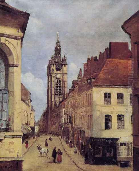 The Belfry of Douai, 1871 Oil Painting by Jean-Baptiste-Camille Corot