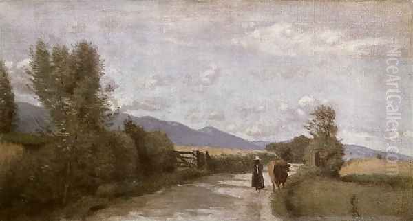 Dardagny, Morning, c.1853 Oil Painting by Jean-Baptiste-Camille Corot