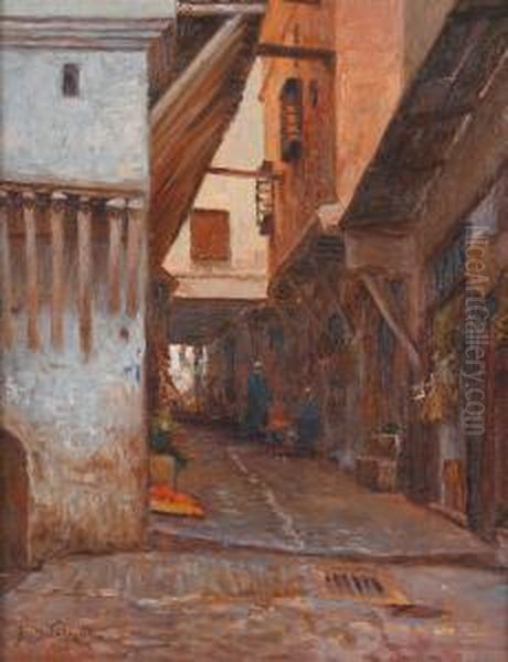 Ruelle En Orient Oil Painting by Alexis-Auguste Delahogue