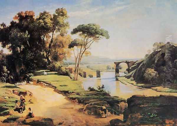 The Pont de Narni Oil Painting by Jean-Baptiste-Camille Corot