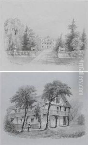 An Album Of Studies Of Middleton Park, Oxfordshire Oil Painting by William Alfred Delamotte