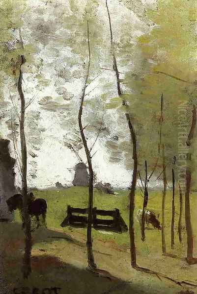 Near Rotterdam Oil Painting by Jean-Baptiste-Camille Corot