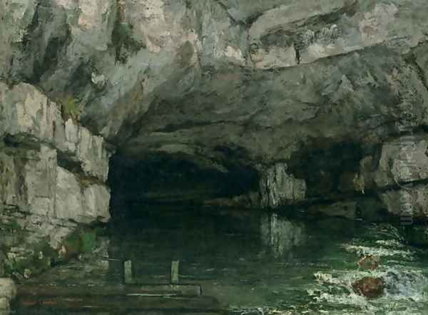 The Grotto of the Loue, 1864 Oil Painting by Jean-Baptiste-Camille Corot