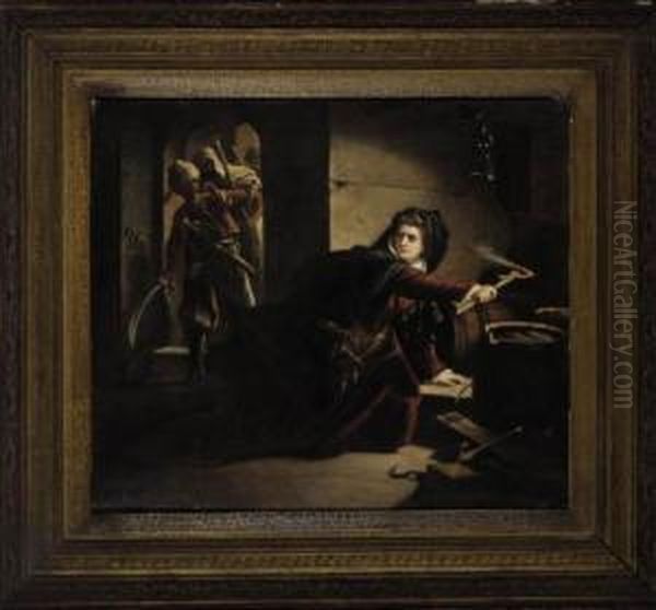 Caught In The Act Oil Painting by Hippolyte (Paul) Delaroche