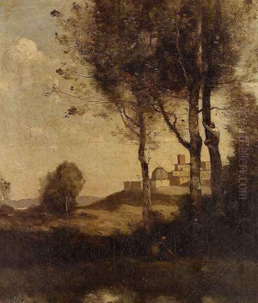 Tuscan Beaters Oil Painting by Jean-Baptiste-Camille Corot